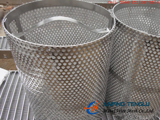 Perforowany cylinder ze stali nierdzewnej z okrągłym otworem stosowany w przemyśle filtracyjnym
