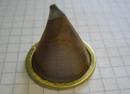 Mosiężny stożkowy filtr siatkowy SS304 Filtry siatkowe z płaskim ostrym dnem